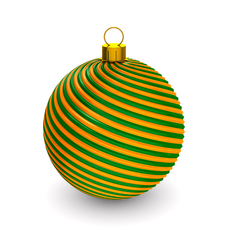 christmas toy on white background. Isolated 3D illustrationの写真素材