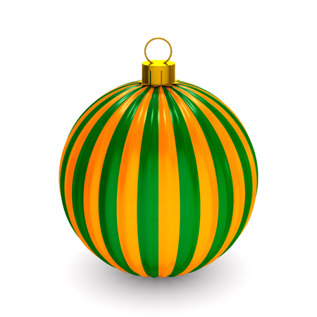 christmas toy on white background. Isolated 3D illustrationの写真素材
