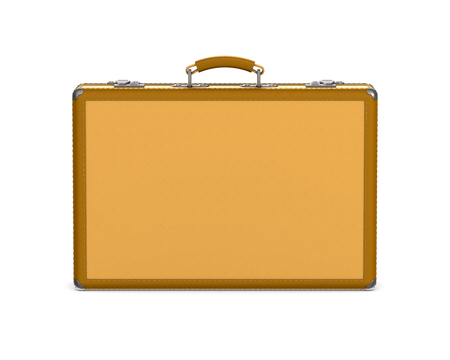 closed travel bag on white background. Isolated 3D illustrationの写真素材