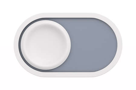 button on white background. Isolated 3D illustration