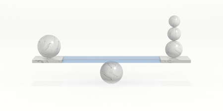 Scales on white background. Isolated 3D illustrationの写真素材