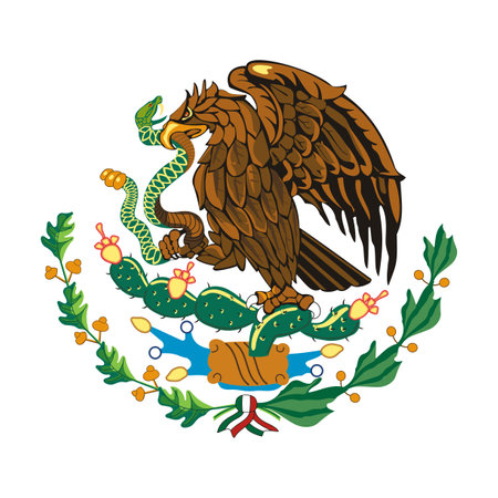 Coat of arms Mexico. vector illustrationのイラスト素材