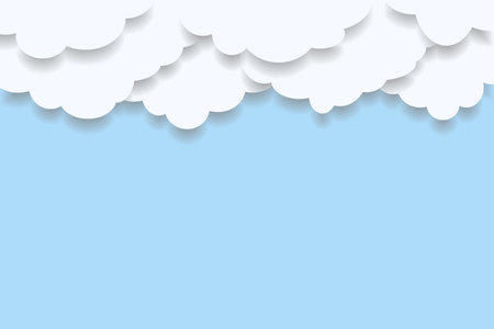 blue sky and clouds. vector illustrationのイラスト素材