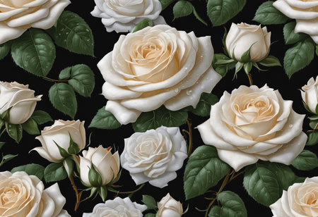 Rose with droplet. Generative AIの素材