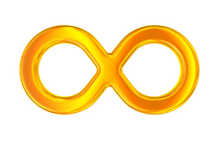 Symbol infinity on white background. Isolated 3D illustration