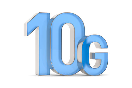10G on white background. Isolated 3D illustration