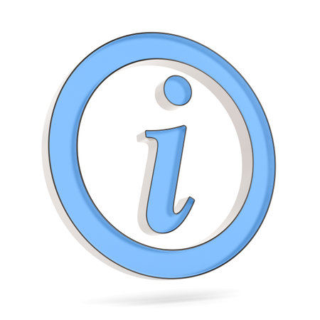 Symbol information on white background. Isolated 3D illustrationの写真素材