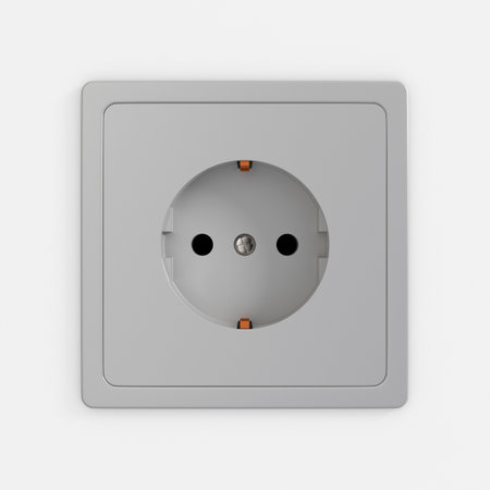 Electrical socket on white background. Isolated 3D illustration