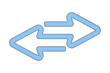 arrow on white background. Isolated 3D illustrationの写真素材