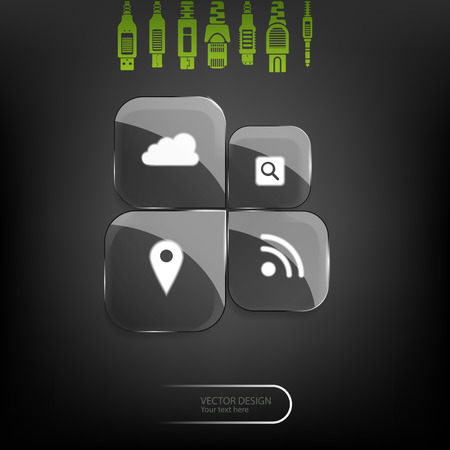 Glass button layout.のイラスト素材