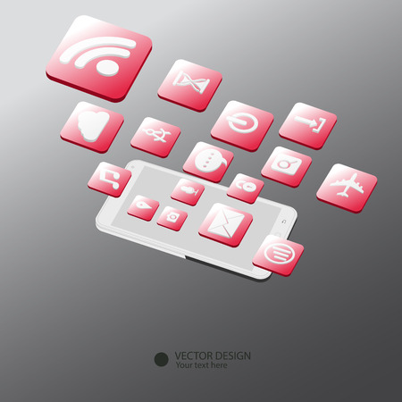 Smartphone applicationsのイラスト素材
