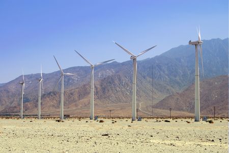 Wind mill farm for alternative renewable energy