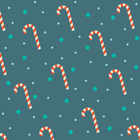 Pattern Cane Christmas Blue Background