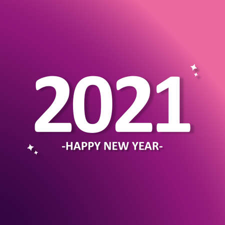 2021 Happy New Year Gradient Backgroundのイラスト素材