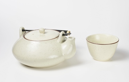 Teapot and cupの写真素材
