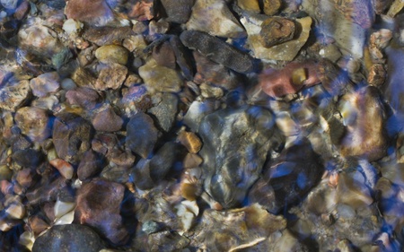 Stones at the bottom of a stream 