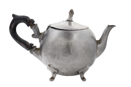 Old tin teapot.の写真素材