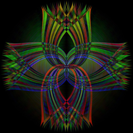 Abstract flower against a dark background.の写真素材