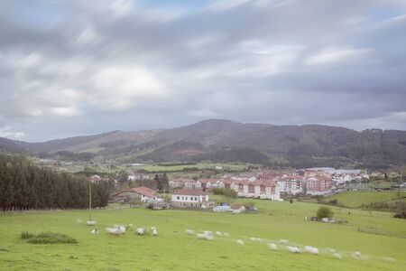 Larrabetzu is a beautiful village located in the Txorierri valley, in the heart of Bizkaia (Basque Country).の写真素材