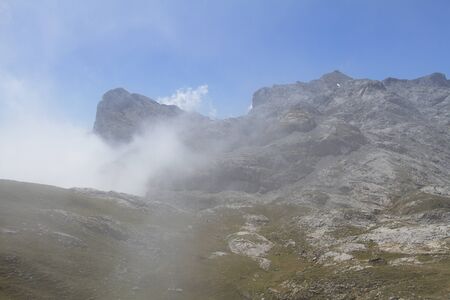 The Picos  Europa National Park is located in the Cantabrian Mountains, between the provinces of Asturias, LeÃ³n and Cantabria.の写真素材