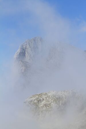 The Picos  Europa National Park is located in the Cantabrian Mountains, between the provinces of Asturias, LeÃ³n and Cantabria.の写真素材
