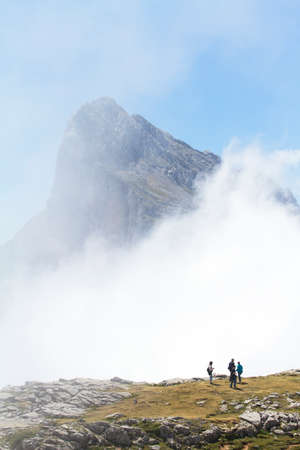 Picos de Europa, Spain; Aug. 04, 2015. The Picos de Europa National Park is located in the Cantabrian Mountains, between the provinces of Asturias, LeÃ³n and Cantabria.のeditorial素材