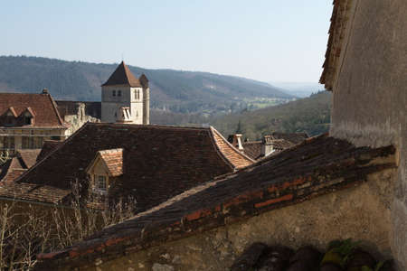 Sain Cirq-Lapopie, Lot / France; Mar. 22, 2016. Saint-Cirq-Lapopie is a French commune in the Lot department in the Midi-Pyrï¿½nï¿½es region.のeditorial素材