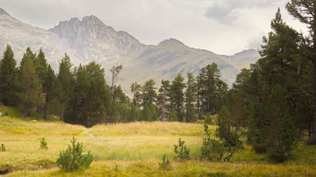 Benasque, Huesca/Spain; Aug. 22, 2017. The Posets-Maladeta Natural Park is a Spanish protected natural space. It includes two of the highest mountain peaks in the Pyrenees.のeditorial素材