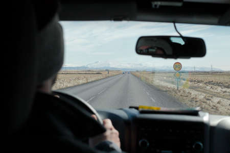 Reykjavik, Iceland; Apr. 15, 2017. Photographs of an 11-day 4x4 trip through Iceland. Day 2. From ReykjavÃ­k to VÃ­k Ã­ MÃ½rdal.のeditorial素材