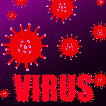 Virus 2019-nCoV background. Coronavirus vector illustration.