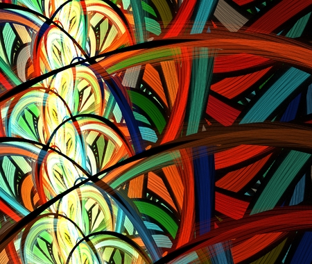 Abstract computer generated image - fractal backgroundの写真素材