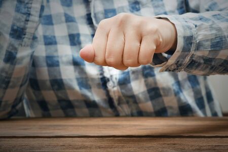 The dice in female hand close up.の写真素材