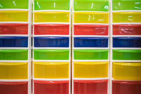 Colorful plastic container abstract background.の写真素材