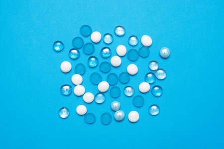 Decorative glass stones for aquarium abstract background.の写真素材