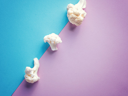 Piece cauliflower vegetable fresh. Time to reap harvest.の写真素材