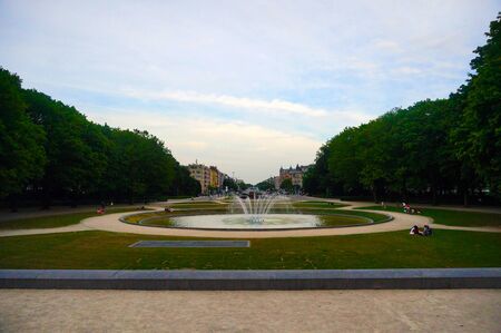 public park in parisの写真素材