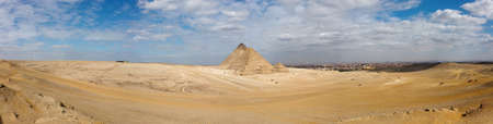Panorama of the Great Pyramids of Giza, Egyptの写真素材