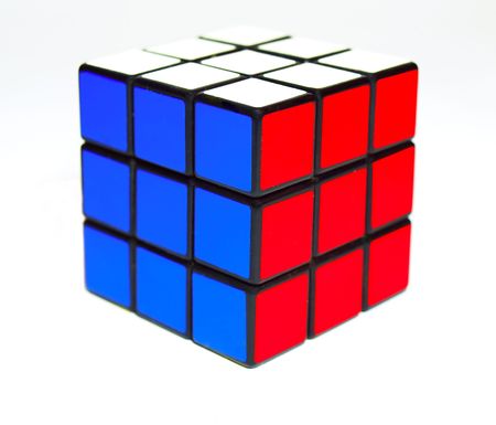 Rubic Cube isolated on white background         のeditorial素材