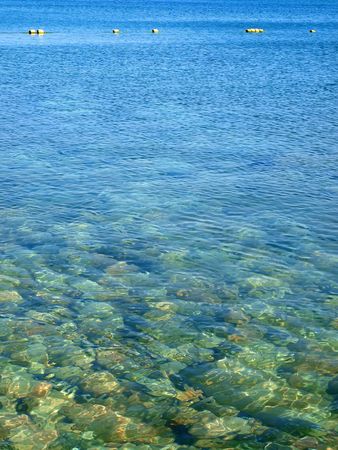 Autumn sea water in Crimea, Ukraine の写真素材