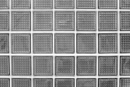 Pattern of glass brick wall.