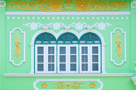 Sino Portuguese Architecture in Phuket old town.