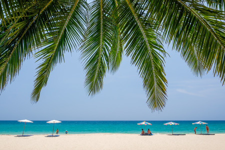 The popular Surin beach in Phuket, Thailand.の写真素材