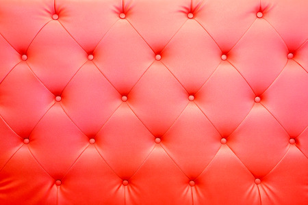 Red leather sofa.の写真素材
