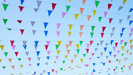 Colorful decoration flags.の写真素材