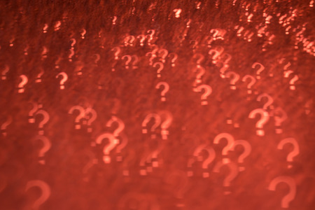 Abstract background of Question mark shape bokeh in red tone.の写真素材