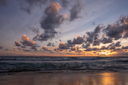 Sunset at surin beach, Phuket, Thailand.の写真素材