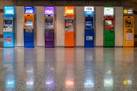 BANGKOK THAILAND - September 03, 2016: ATM cash machine available all over Thailand.のeditorial素材