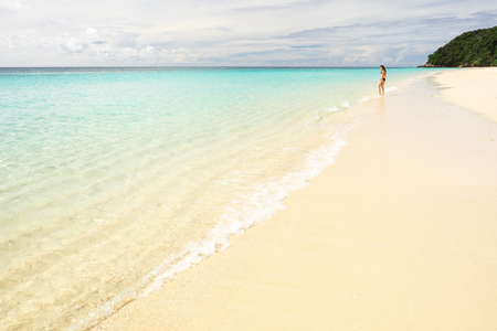Transparent sea and crystal clear water of Phuket island, Thailand.の写真素材