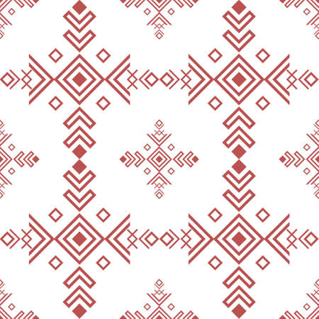 Geometric seamless pattern. Texture for tile, scrapbooking, wrapping paper, textiles, home decor, fabric, wallpaper, background, carpet, clothing. Traditional, Ethnic. Vector illustration.のイラスト素材