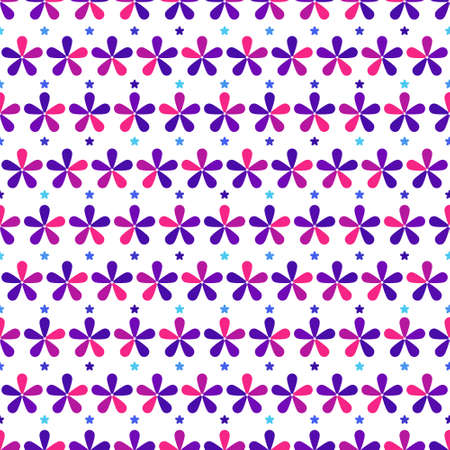 Flower geometric seamless pattern. Texture for tile, scrapbooking, wrapping paper, textiles, home decor, fabric, wallpaper, background, carpet, clothing, Decorative print. Vector illustration.のイラスト素材